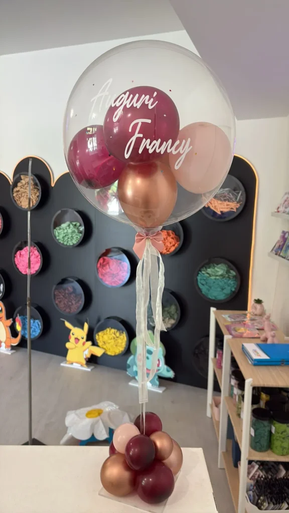 Bubble balloon con nome personalizzato