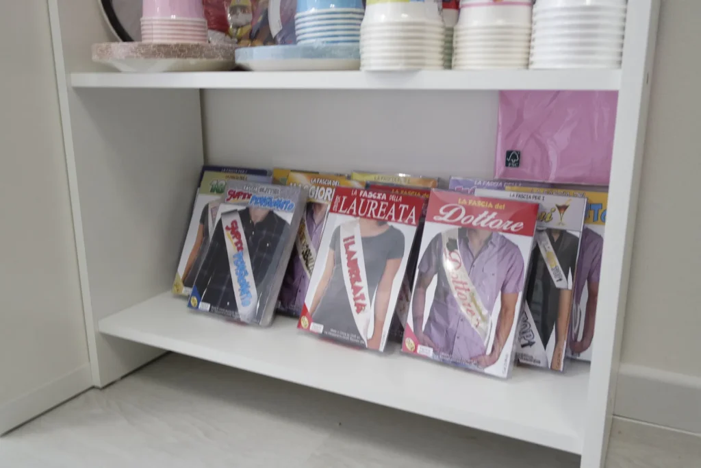 Fasce e gadget per la festa di laurea